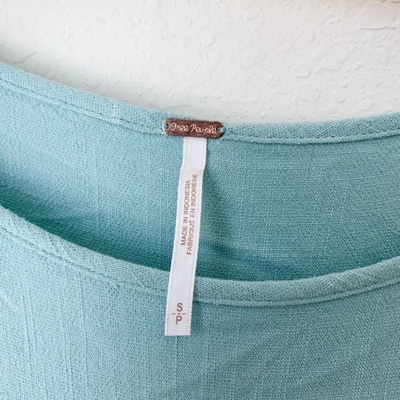 Free People Light Blue Long Sleeve Tunic - Picture 6 of 11